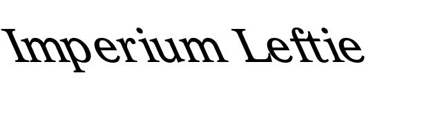 Imperium Leftie font preview