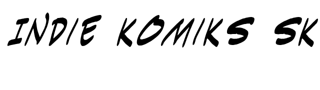 Indie Komiks Sketch Italic font preview