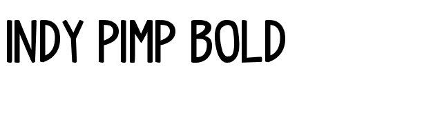 indy pimp Bold font preview