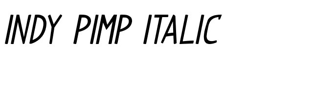 Indy Pimp Italic font preview