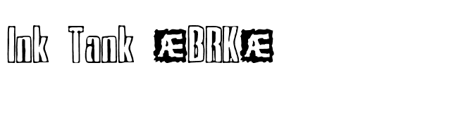 Ink Tank (BRK) font preview