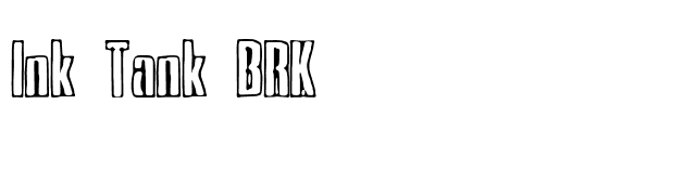 Ink Tank BRK font preview