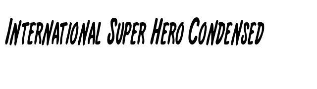 International Super Hero Condensed font preview