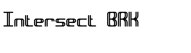 Intersect BRK font preview