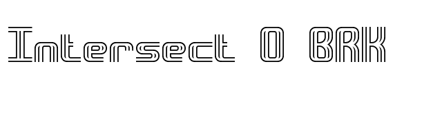 Intersect O BRK font preview
