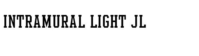 Intramural Light JL font preview