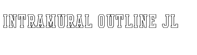 Intramural Outline JL font preview