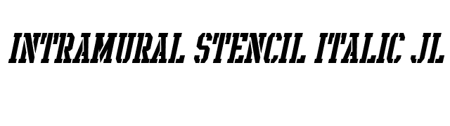 intramural-stencil-italic-jl font preview