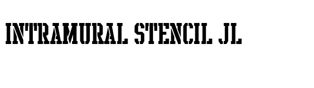 Intramural Stencil JL font preview
