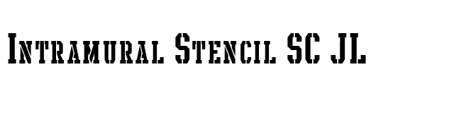 Intramural Stencil SC JL font preview