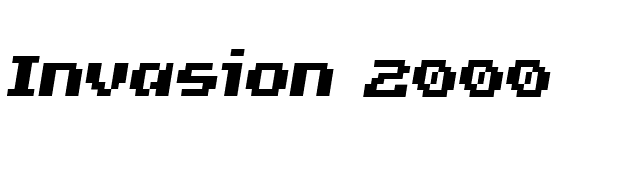 Invasion 2000 font preview