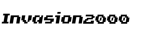 Invasion2000 font preview
