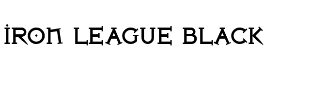 Iron League Black font preview