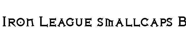 Iron League smallcaps Black font preview