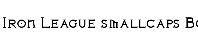 Iron League smallcaps Bold font preview