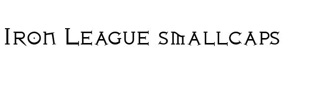Iron League smallcaps font preview