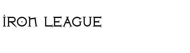 Iron League font preview