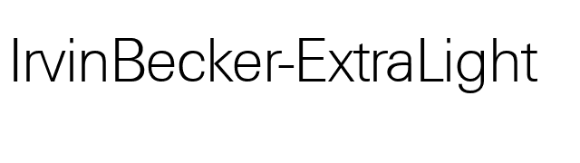 IrvinBecker-ExtraLight font preview