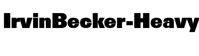 IrvinBecker-Heavy font preview