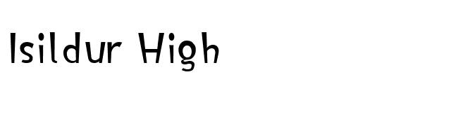 Isildur High font preview
