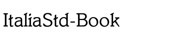 ItaliaStd-Book font preview