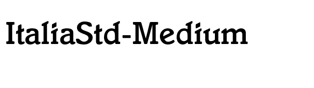 ItaliaStd-Medium font preview