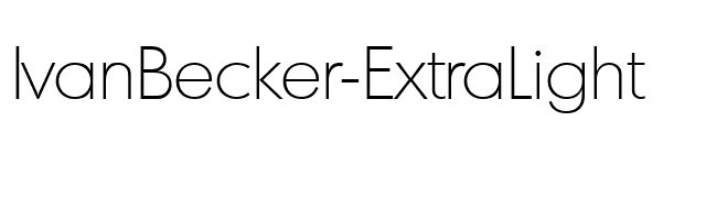 IvanBecker-ExtraLight font preview