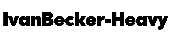 IvanBecker-Heavy font preview