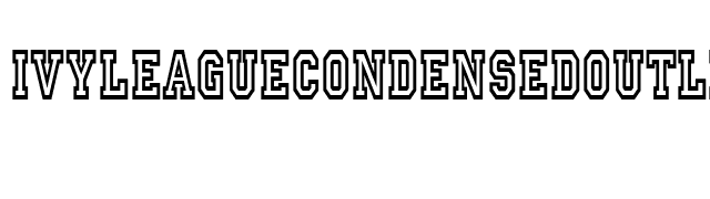 IvyLeagueCondensedOutline font preview