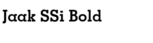Jaak SSi Bold font preview