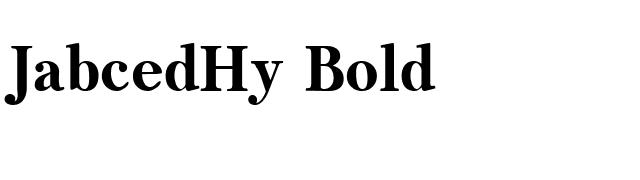 JabcedHy Bold font preview