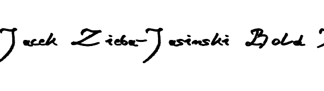 Jacek Zieba-Jasinski Bold Italic font preview