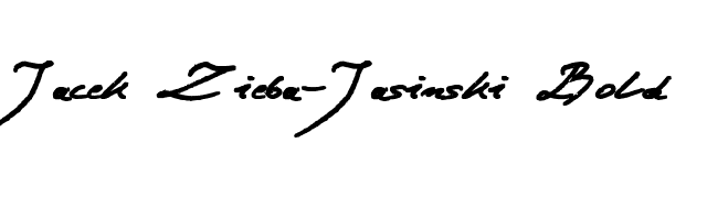 Jacek Zieba-Jasinski Bold font preview