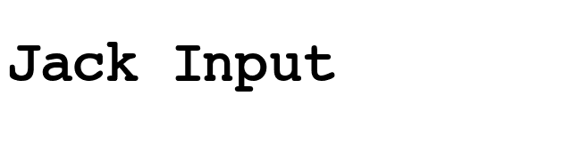 Jack Input font preview