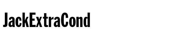 JackExtraCond font preview