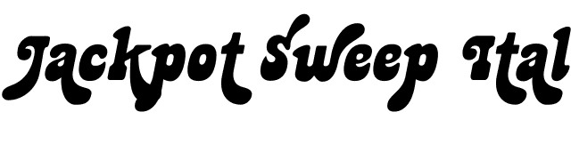 Jackpot Sweep Italic font preview