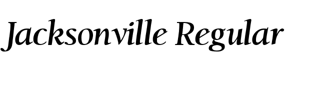 Jacksonville Regular font preview