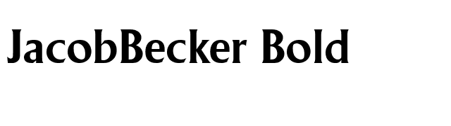 JacobBecker Bold font preview