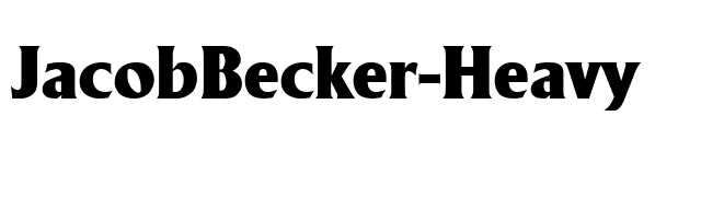 JacobBecker-Heavy font preview