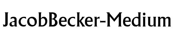 JacobBecker-Medium font preview