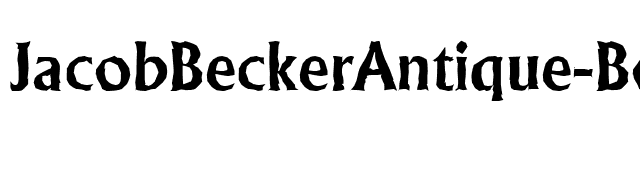 JacobBeckerAntique-Bold font preview