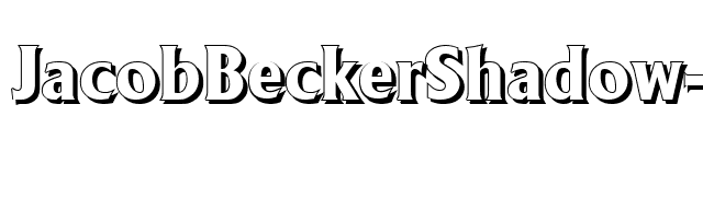 JacobBeckerShadow-ExtraBold-Regular font preview