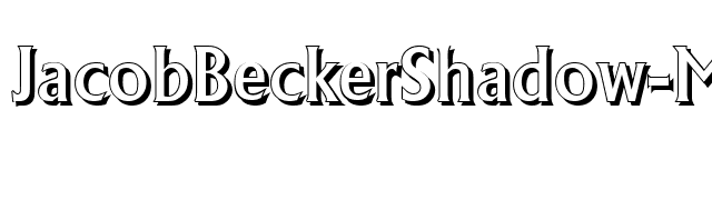 JacobBeckerShadow-Medium-Regular font preview