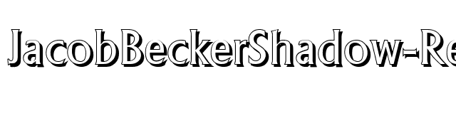 JacobBeckerShadow-Regular font preview