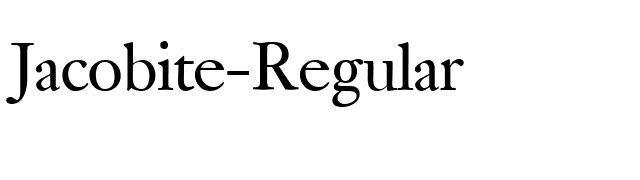 Jacobite-Regular font preview