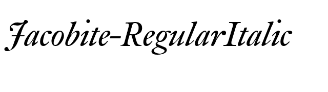 Jacobite-RegularItalic font preview