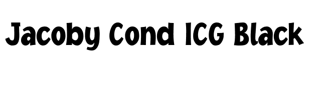 Jacoby Cond ICG Black font preview