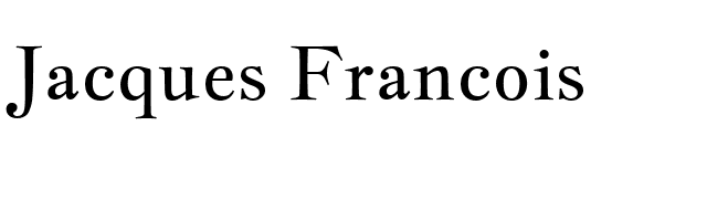 Jacques Francois font preview