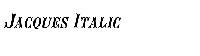 Jacques Italic font preview