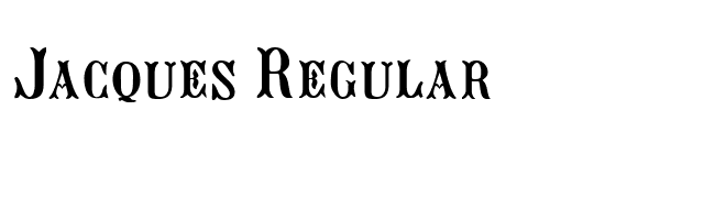 Jacques Regular font preview